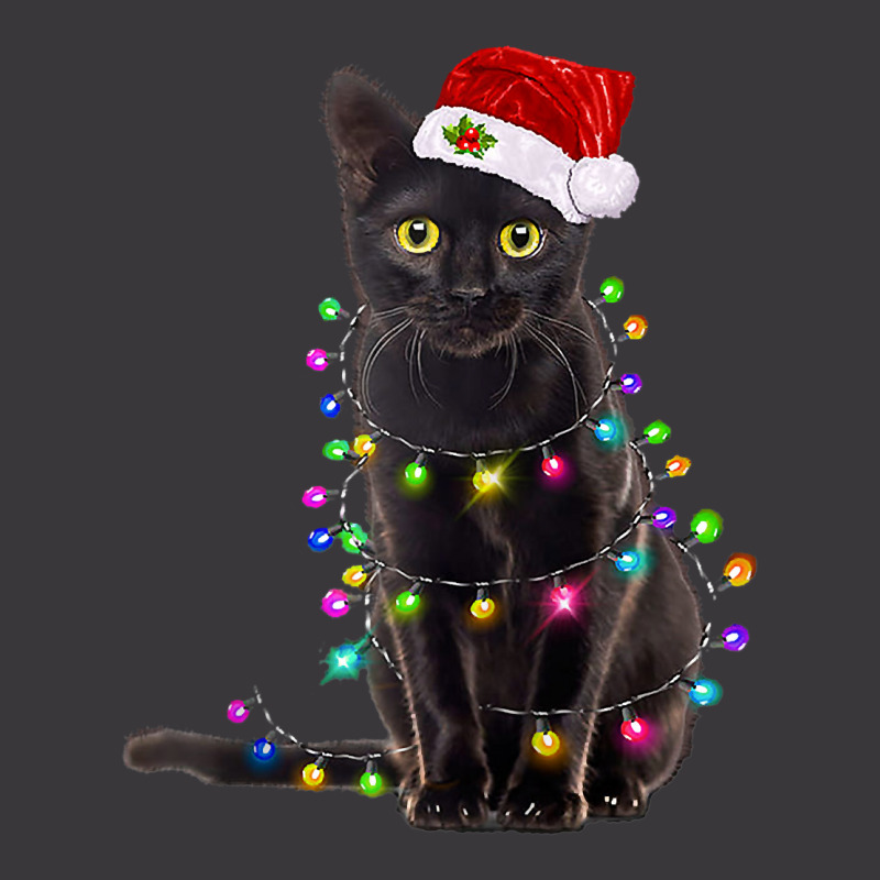 Black Cat Christmas Light Up Shirt Realistic Cat Christmas Raglan Base Ladies Curvy T-Shirt by cm-arts | Artistshot