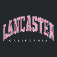 Lancaster California Ca Varsity Style Pink Text Crewneck Sweatshirt | Artistshot