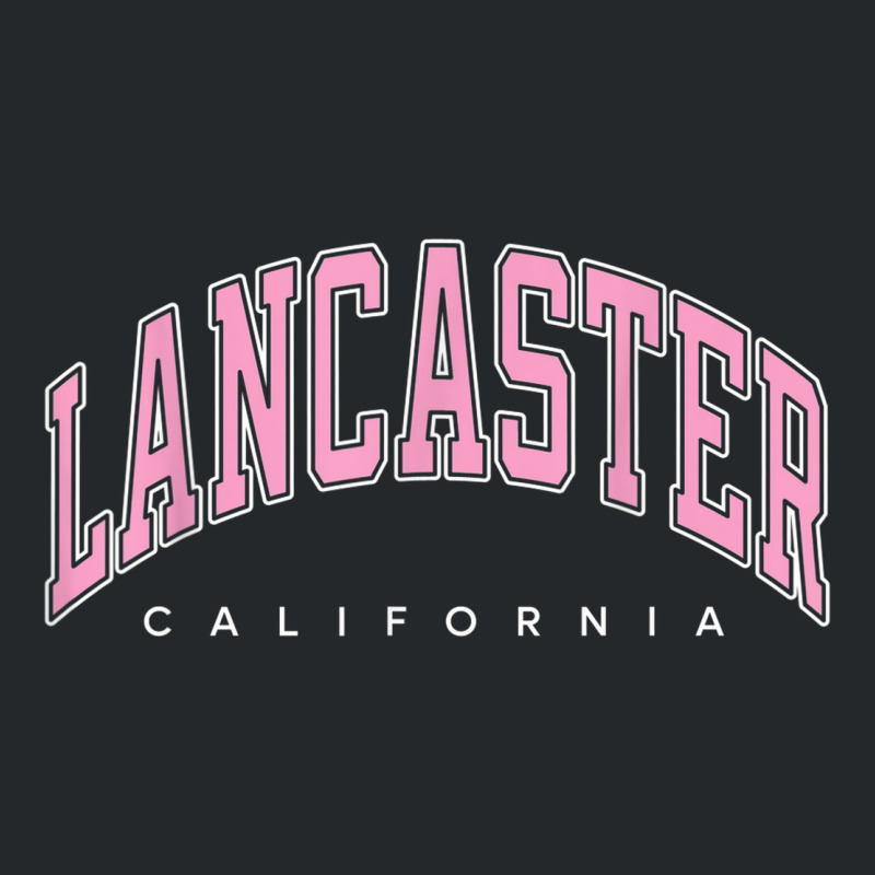 Lancaster California Ca Varsity Style Pink Text Crewneck Sweatshirt | Artistshot