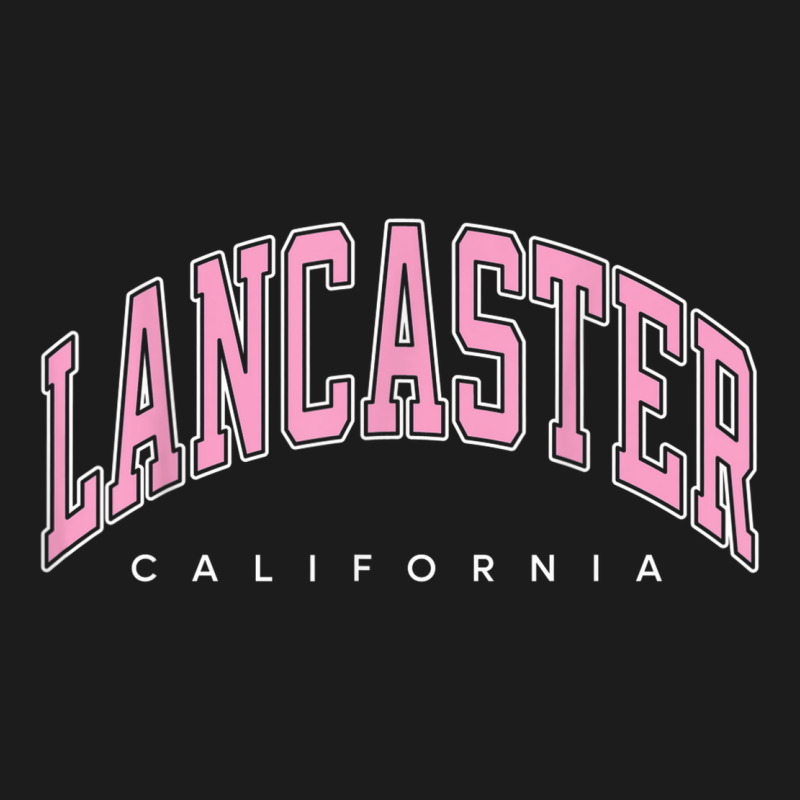 Lancaster California Ca Varsity Style Pink Text Hoodie & Jogger Set | Artistshot