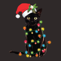 Black Cat Santa Tangled Up In Christmas Lights Sweatshirt Racerback Tank | Artistshot