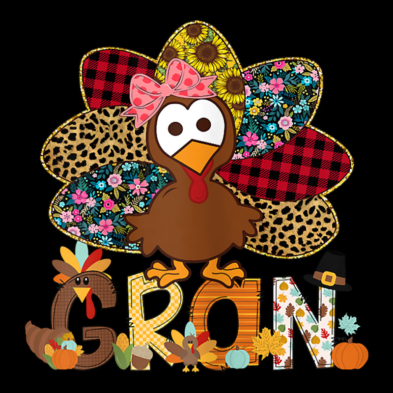 Womens Fall Turkey Gran Shirt, Thanksgiving Doodle Grandma T Shirt Lightweight Hoodie | Artistshot