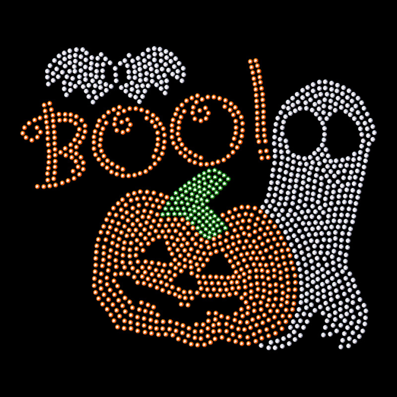 Rhinestone Transfer Pumpkin And Ghost With Boo For Halloween Premium T Adjustable Cap by cm-arts | Artistshot