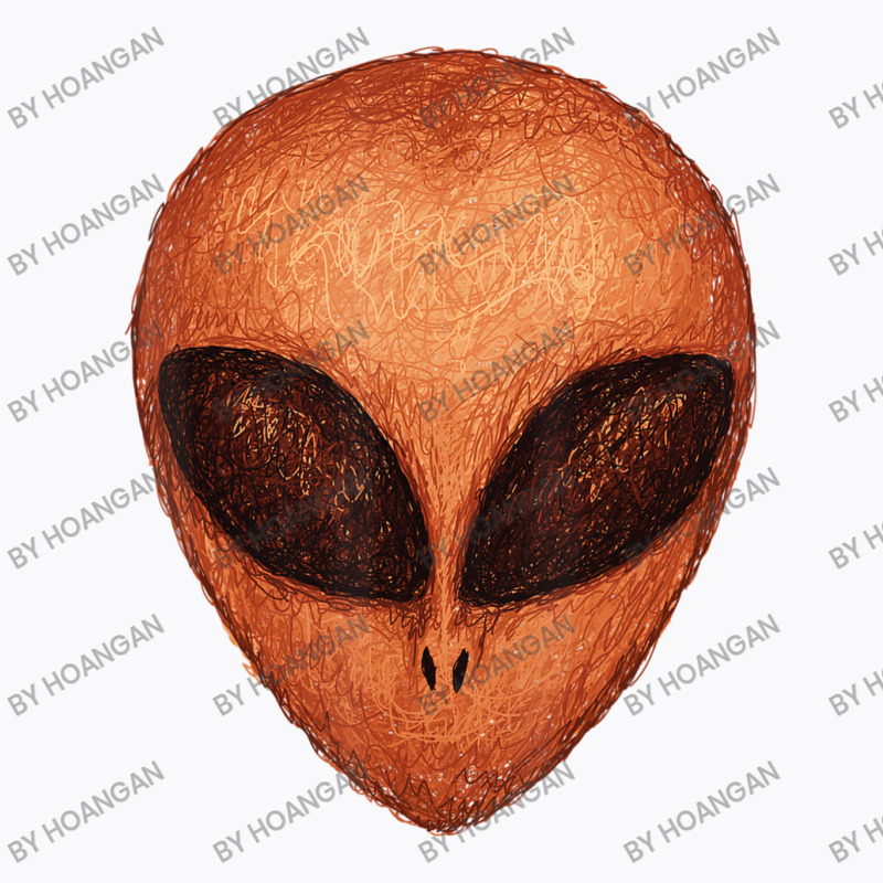 Huge Brown Alien Head Artsy Artistic Style Ufo T-shirt | Artistshot