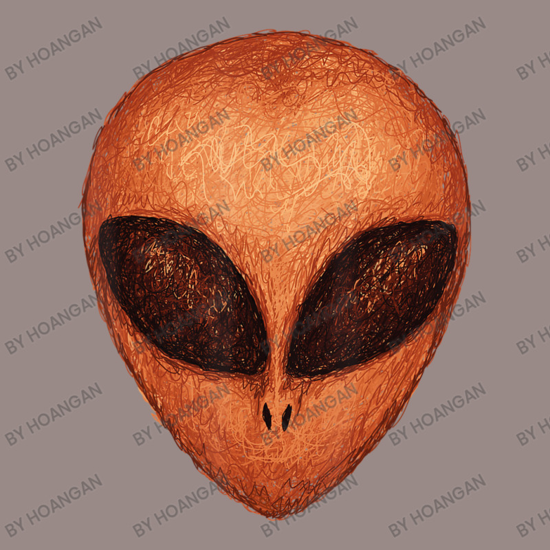 Huge Brown Alien Head Artsy Artistic Style Ufo Vintage T-shirt | Artistshot