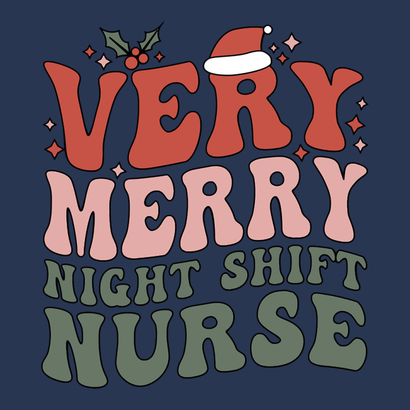 Merry Night Shift Nurse Christmas Night Shift Nursing Xmas Pullover Ho Men Denim Jacket | Artistshot