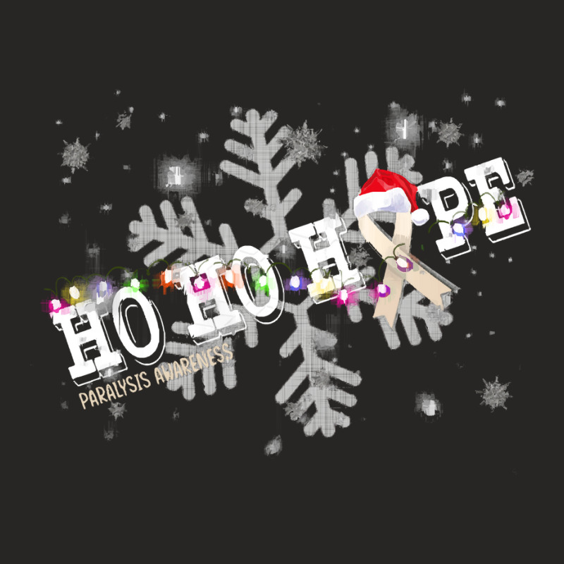 Paralysis Fighter Paralysis Awareness - Ho Ho Hope Cure Christmas Ladies Fitted T-Shirt by kelpfee | Artistshot