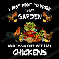 Chicken Cock Womens I Just Want To Work In My Garden And Hang Out Chic Adjustable Cap | Artistshot