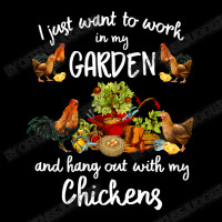 Chicken Cock Womens I Just Want To Work In My Garden And Hang Out Chic Cropped Hoodie | Artistshot