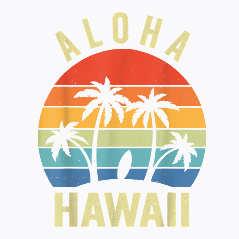 Aloha Hawaii Hawaiian Island Shirt Palm Beach Surfboard Surf T Shirt T-Shirt by hapusajehae | Artistshot