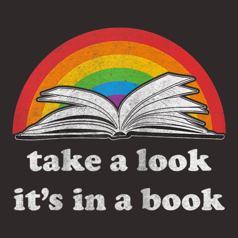 Take A Look It's In A Book Reading Vintage Retro Rainbow Raglan Baseba Racerback Tank by cm-arts | Artistshot