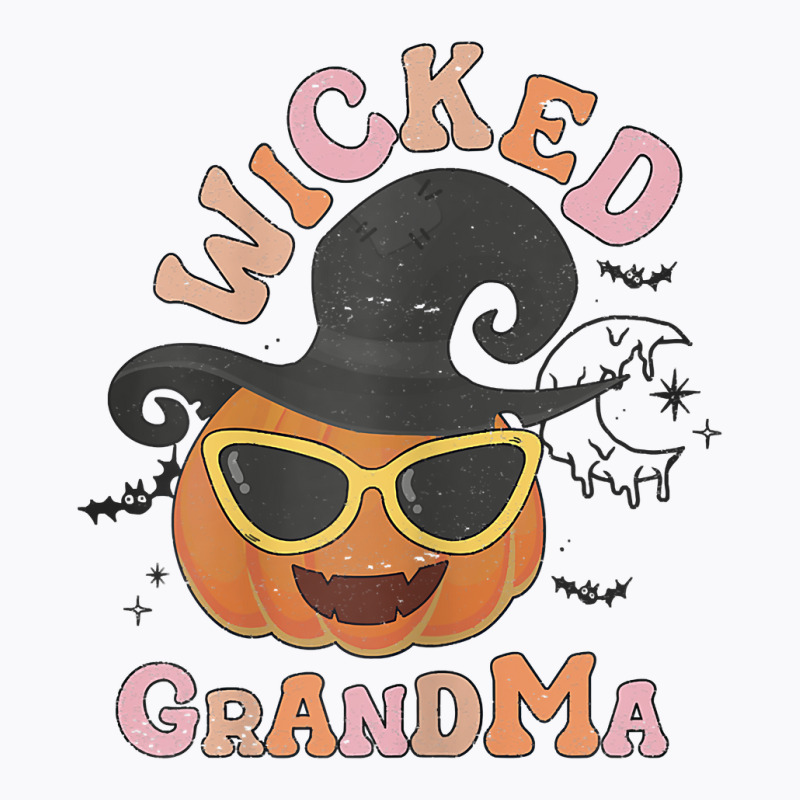 Womens Wicked Grandma Retro Pumpkin Halloween Family Cute Matching T S T-shirt | Artistshot