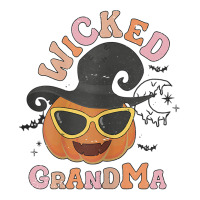 Womens Wicked Grandma Retro Pumpkin Halloween Family Cute Matching T S Crewneck Sweatshirt | Artistshot