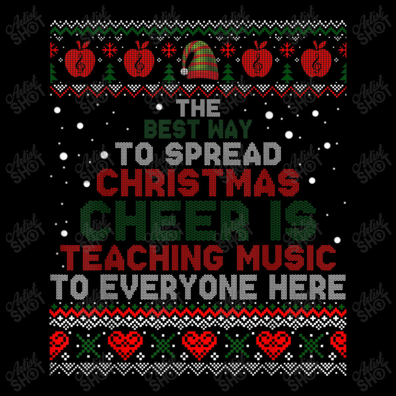 Music Teacher Christmas Elf Cheer Women's V-Neck T-Shirt by kakashop | Artistshot