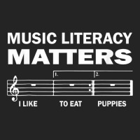 Music Literacy Matters I Like To Eat Puppies Funny Quote T Shirt 3/4 Sleeve Shirt | Artistshot