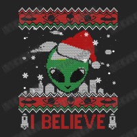 I Believe In Ufo Alien Christmas Ugly Alien Xmas 3/4 Sleeve Shirt | Artistshot