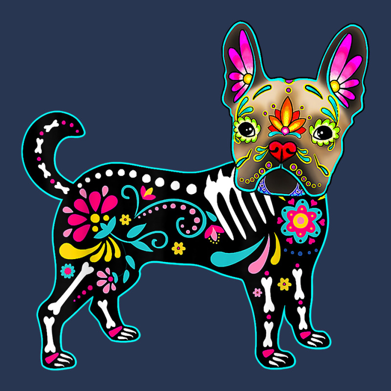 Calavera French Bulldog Frenchie Dia De Muertos Halloween T Shirt Ladies Denim Jacket by cm-arts | Artistshot