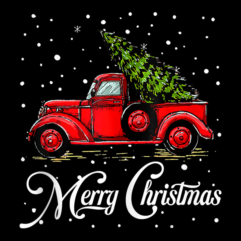 Merry Christmas Truck Red With Tree Xmas Pajama Funny Gifts Tank Top Crew Socks | Artistshot