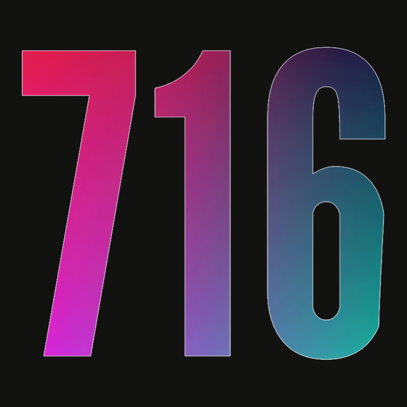 716 Area Code Zip Code Location Blue Pink Gradient Scorecard Crop Tee by cm-arts | Artistshot