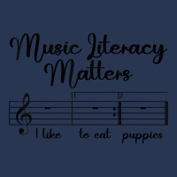 Music Literacy Matters I Like To Eat Puppies, Funny Design T Shirt Men Denim Jacket | Artistshot