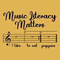 Music Literacy Matters I Like To Eat Puppies, Funny Design T Shirt Vintage Hoodie And Short Set | Artistshot