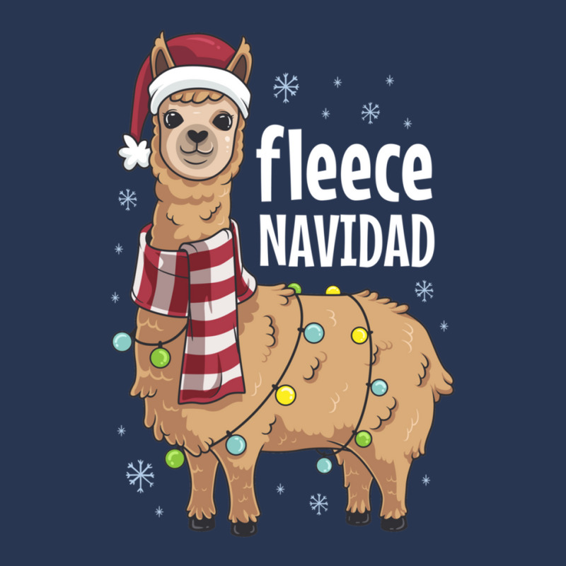 Feliz Navidad Llama Fleece Funny Christmas Lights Men Denim Jacket | Artistshot