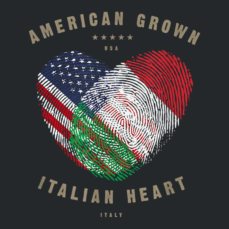 American Grown Italian Heart Love Italy Flag T Shirt Crewneck Sweatshirt by hapusajehae | Artistshot