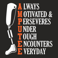 Amputee Quote Funny Leg Prosthetic Legged Surgery Graphic Ladies Fitted T-shirt | Artistshot