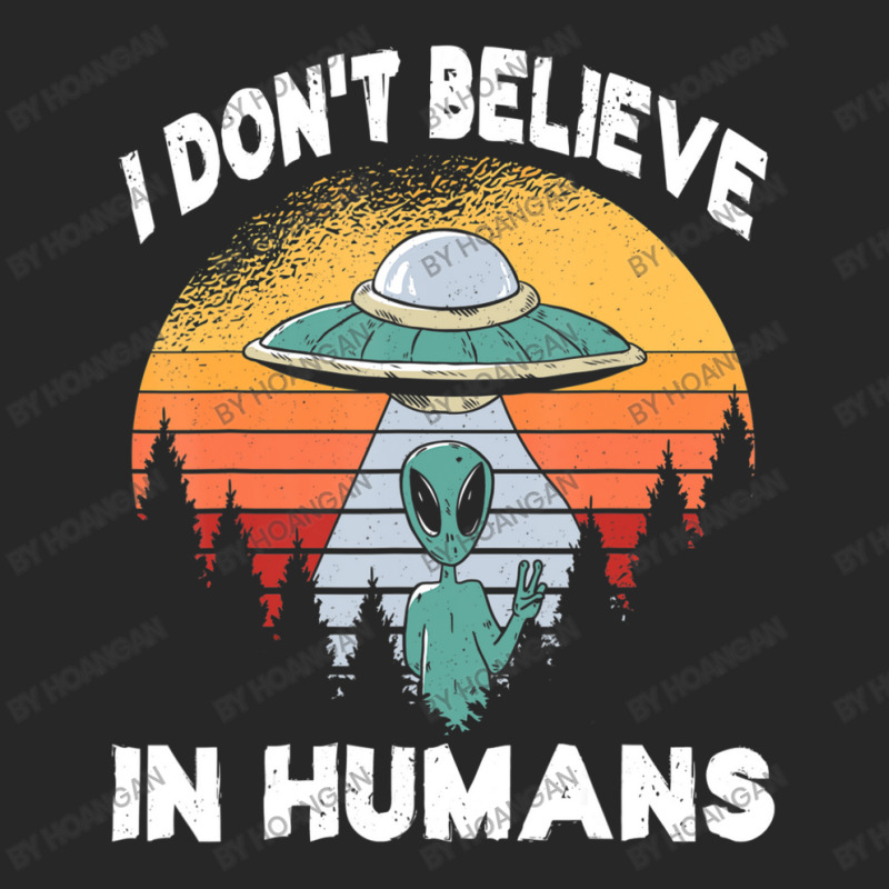 I Don't Believe In Humans Retro Alien Halloween Men's T-shirt Pajama Set | Artistshot