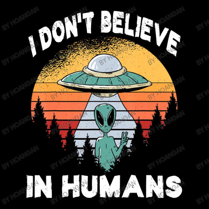 I Don't Believe In Humans Retro Alien Halloween Men's 3/4 Sleeve Pajama Set | Artistshot