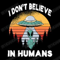 I Don't Believe In Humans Retro Alien Halloween Men's Long Sleeve Pajama Set | Artistshot