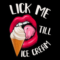 Lick Me Till Ice Cream Funny Pun Ice Cream Cropped Hoodie | Artistshot