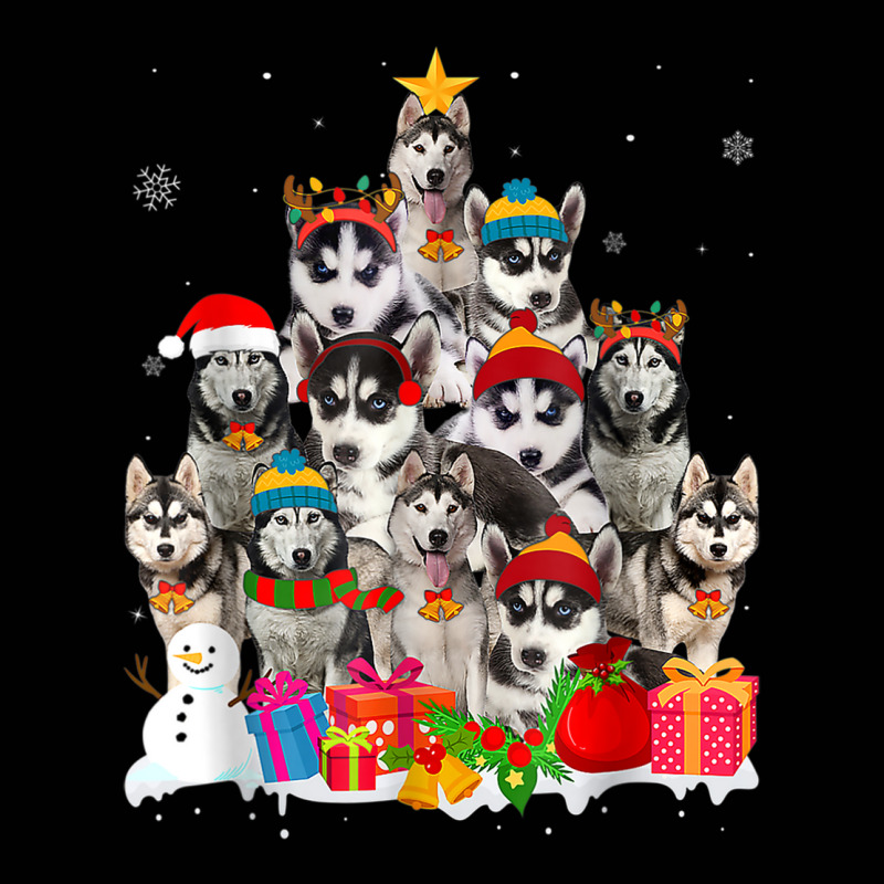 Funny Siberian Husky Christmas Tree Pet Dog Lover Toddler 3/4 Sleeve Tee by Sombre | Artistshot