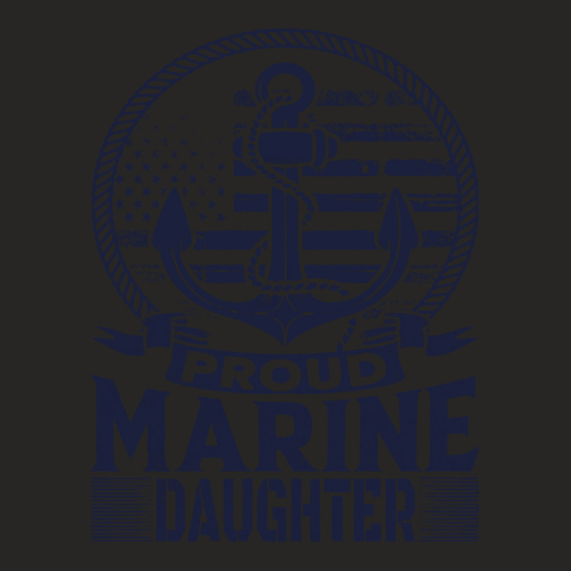 Marine Daughter Proud Marine Daughter United States Of America Militar Ladies Fitted T-Shirt by kerchingparticular | Artistshot