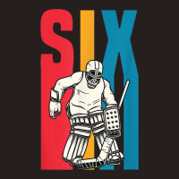 Retro 6 Year Old Ice Hockey Goalie 6th Birthday Party Supply Tank Top | Artistshot