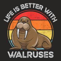 Life Is Better With Walruses Tusk Whiskers Marine Mammals T Shirt Ladies Fitted T-shirt | Artistshot