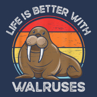 Life Is Better With Walruses Tusk Whiskers Marine Mammals T Shirt Men Denim Jacket | Artistshot