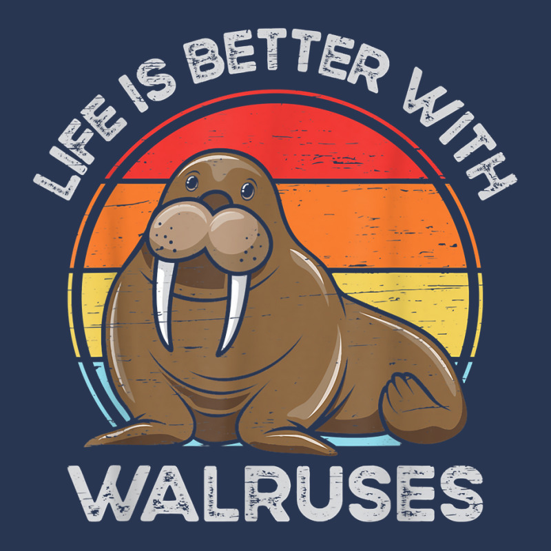 Life Is Better With Walruses Tusk Whiskers Marine Mammals T Shirt Men Denim Jacket | Artistshot