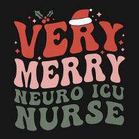 Merry Neuro Icu Nurse Christmas Neuro Icu Nursing Xmas Party Premium T Medium-length Apron | Artistshot