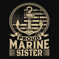 Marine Sister Proud Marine Sister United States Of America Military (2 Crop Top | Artistshot