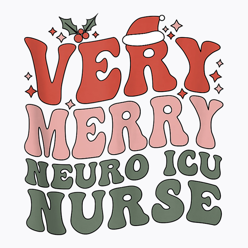 Merry Neuro Icu Nurse Christmas Neuro Icu Nursing Xmas Party Tank Top T-shirt | Artistshot