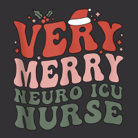 Merry Neuro Icu Nurse Christmas Neuro Icu Nursing Xmas Party Tank Top Vintage Hoodie And Short Set | Artistshot