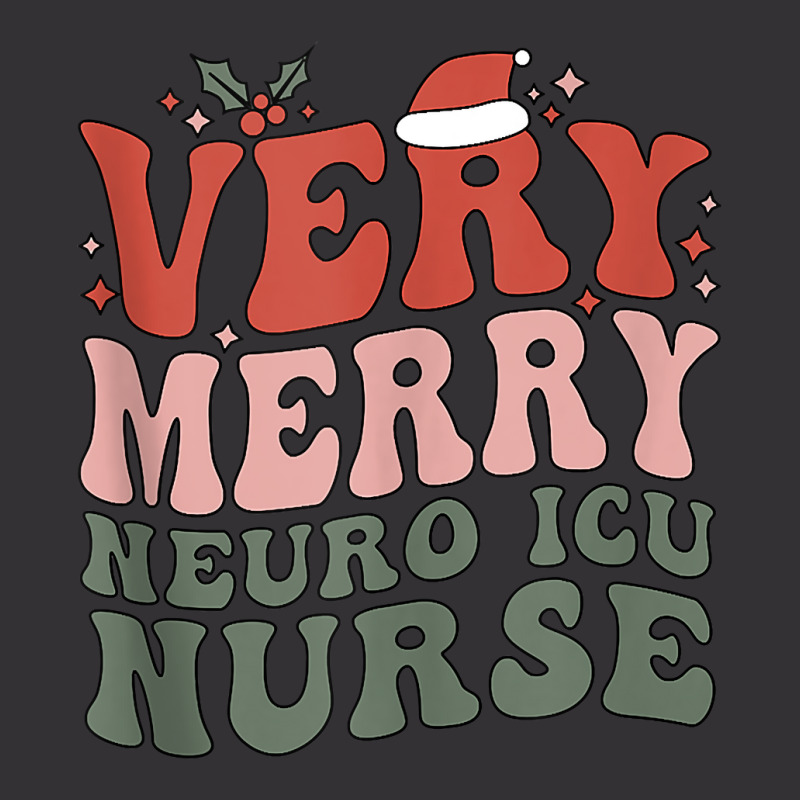 Merry Neuro Icu Nurse Christmas Neuro Icu Nursing Xmas Party Tank Top Vintage Hoodie And Short Set | Artistshot