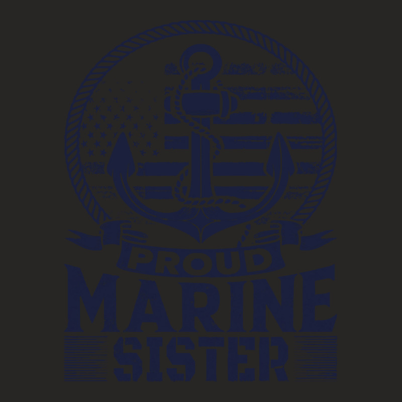 Marine Sister Proud Marine Sister United States Of America Military Ladies Fitted T-Shirt by kerchingparticular | Artistshot