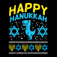 Happy Hanukkah Jewish Trex Ugly Chanukah Sweater Boy Gift Men's Long Sleeve Pajama Set | Artistshot