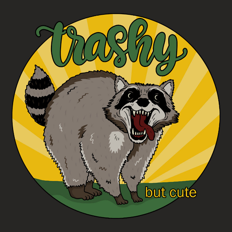 Raccoon - Trashy But Cute-icwag Ladies Fitted T-Shirt by Kenlofu52 | Artistshot