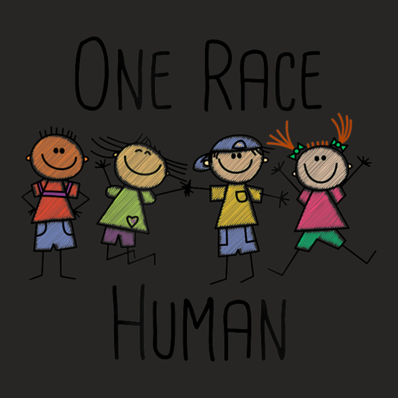 One Race Human Anti Racism Diversity Day Ladies Fitted T-Shirt by cm-arts | Artistshot