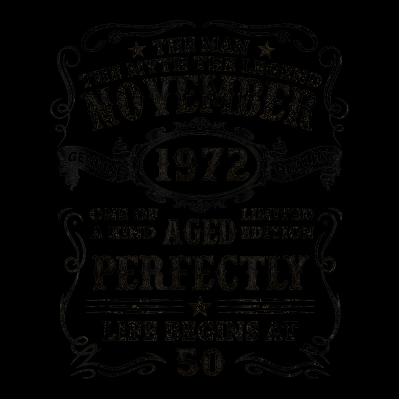 50 Year Old November 1972 Man Myth Legend 50th Birthday Baby Tee | Artistshot