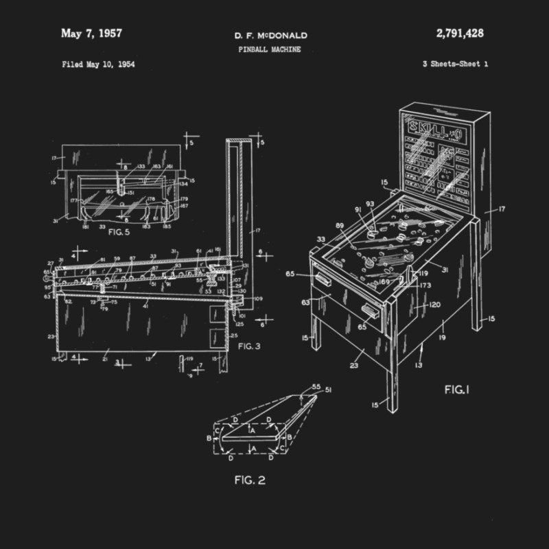 Classic Retro Pinball Pinball Patent Gift Classic T-shirt | Artistshot