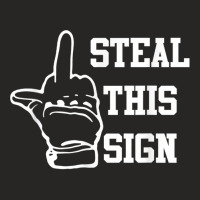 Steal This Sign Middle Finger Houston Asterisk Baseball Gift Ladies Fitted T-shirt | Artistshot